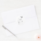 ahem, angry funny face sticker ラウンドシール (封筒)