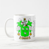 Ahern、起源、意味および頂上 コーヒーマグカップ (左)