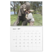 「AHH」!言って下さい!! アフリカの野性生物のカレンダーの2014年の2ページ カレンダー (3月 2027)