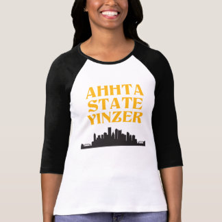 Ahhtaの州のYinzerの女性の野球のティー Tシャツ