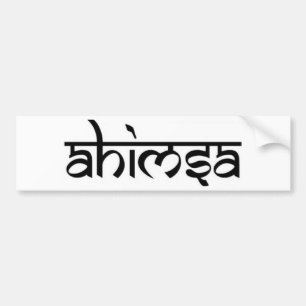 Ahimsa - अहिंसा -仏教の主義 バンパーステッカー