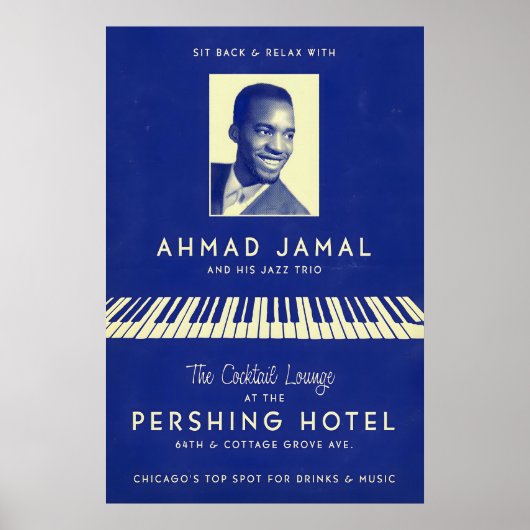 Ahmad Jamal jazz poster - At the Pershing - But ポスター (正面)