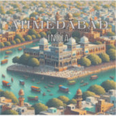 Ahmedabadインド3インチビニールステッカー シール (正面)