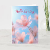Ahmet Hands Hello Spring Beautiful Greeting Card  カード (正面)