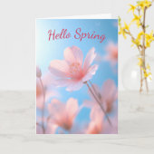 Ahmet Hands Hello Spring Beautiful Greeting Card  カード (黄色い花)