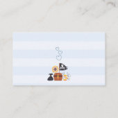 Ahoyその男の子の赤ちゃんシャワーおむつラッフル エンクロージャーカード (裏面)