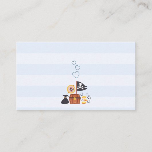 Ahoyその男の子の赤ちゃんシャワーおむつラッフル エンクロージャーカード (裏面)