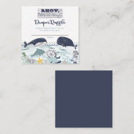 Ahoyそれは男の子の赤ちゃんシャワーおむつラッフルだ エンクロージャーカード