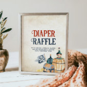 Ahoyそれは男の子の赤ちゃんシャワーおむつラッフルサインだ ポスター