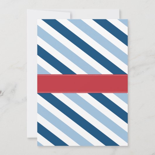 Ahoy人魚のベビーシャワーのピンクの弓招待 招待状 (裏面)