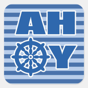 Ahoy子供部屋ポスター スクエアシール