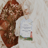 Ahoy小さなセーラーベビーシャワーありがとう ギフトタグ