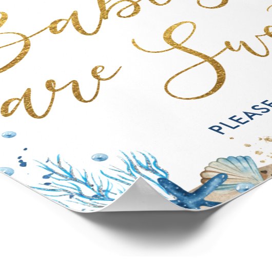 Ahoy男の子のベビーは航海の甘い物だ ポスター (角)