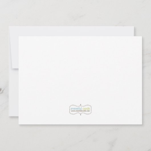 Ahoy男の子のベビーシャワーの招待状 招待状 (裏面)