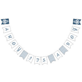 Ahoy男の子の航海のな旗布 バンティングフラッグ