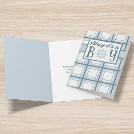 Ahoy男の子の赤ん航海のだシャワー カード