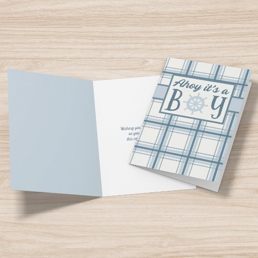Ahoy男の子の赤ん航海のだシャワー カード
