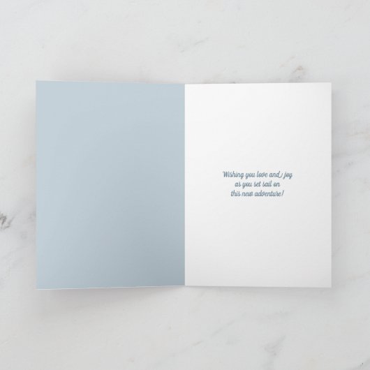 Ahoy男の子の赤ん航海のだシャワー カード (内部)