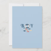 Ahoy男の子の赤ん航海のだシャワー 招待状 (裏面)