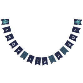 Ahoy男の子海軍航海のな旗布 バンティングフラッグ