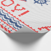 AHOY航海のなニットのクリスマスのセーターのスタイル ラッピングペーパー (角)