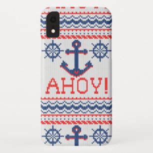 AHOY航海の編み物クリスマスジャンパースタイル iPhone XRケース
