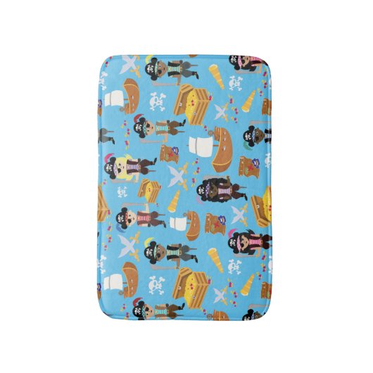 Ahoy! それは海賊宝捜しの子供パターンです バスマット (正面縦)