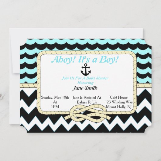 Ahoy! それは男の子です! 招待状 (正面)