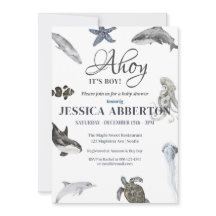 Ahoy、それは男の子の水の色の赤ちゃんシャワー