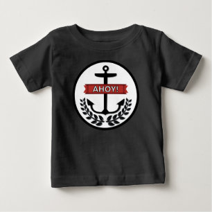 Ahoy -ベビーアメリカンアパレル3/4スリーブラグランT-S ベビーTシャツ
