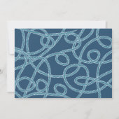 Ahoy 航海の Blue Boy写真1st誕生日 招待状 (裏面)