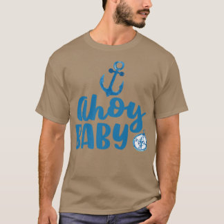 Ahoy Baby Funny Pregnancy Reveal Announcement Gree Tシャツ
