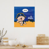 Ahoy Baby! Pirate Poster Print ポスター (キッチン)