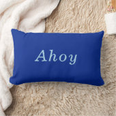 "Ahoy" Cobalt & Blue comfy cozy ランバークッション (ブランケット)