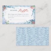 Ahoy It’s a Boy! Nautical Diaper Raffle エンクロージャーカード (正面/裏面)