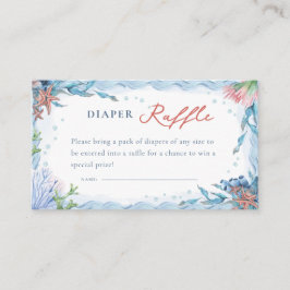 Ahoy It’s a Boy! Nautical Diaper Raffle エンクロージャーカード