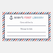 Ahoy It's a Book蔵書票シール 長方形シール (正面)