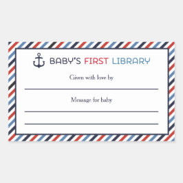 Ahoy It's a Book蔵書票シール 長方形シール