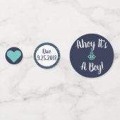 Ahoy It's A Boyいかりカスタマイズ可能紙吹雪 コンフェッティ (裏面)