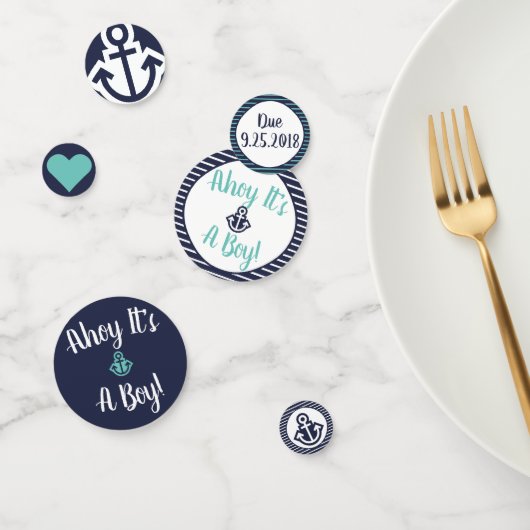 Ahoy It's A Boyいかりカスタマイズ可能紙吹雪 コンフェッティ (グループ)