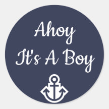 Ahoy It's A Boyいかりシール