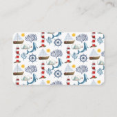 Ahoy Its a boyセーラーホエールシーベビーおむつラッフル エンクロージャーカード (裏面)