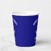 Ahoy Its A Boyトレンディーベイビーシャワーネイビーブルーホワイト 紙コップ (左)