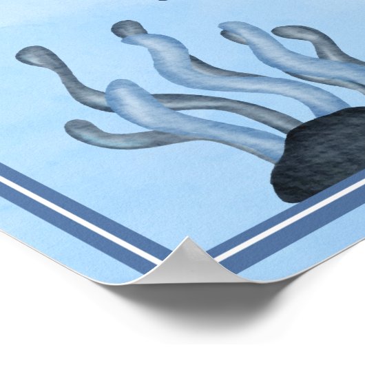 Ahoy It's a Boy海動物沿岸赤ちゃんシャワー ポスター (角)