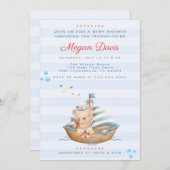 Ahoy It's A Boy ベビーシャワーの招待状 招待状 (正面/裏面)