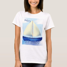 Ahoy It's a Boy ママになる Tシャツ