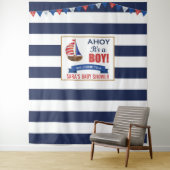 Ahoy It's A Boy 海軍ベイビーシャワーパーティー タペストリー (インサイチュ)