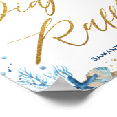 Ahoy It's a Boy 航海の Baby Showerおむつラッフル ポスター (角)