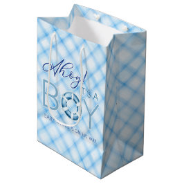 Ahoy It's a Boy 航海の Baby Shower抱き枕 ミディアムペーパーバッグ
