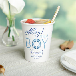 Ahoy It's a Boy 航海の Baby Shower紙カップ 紙コップ